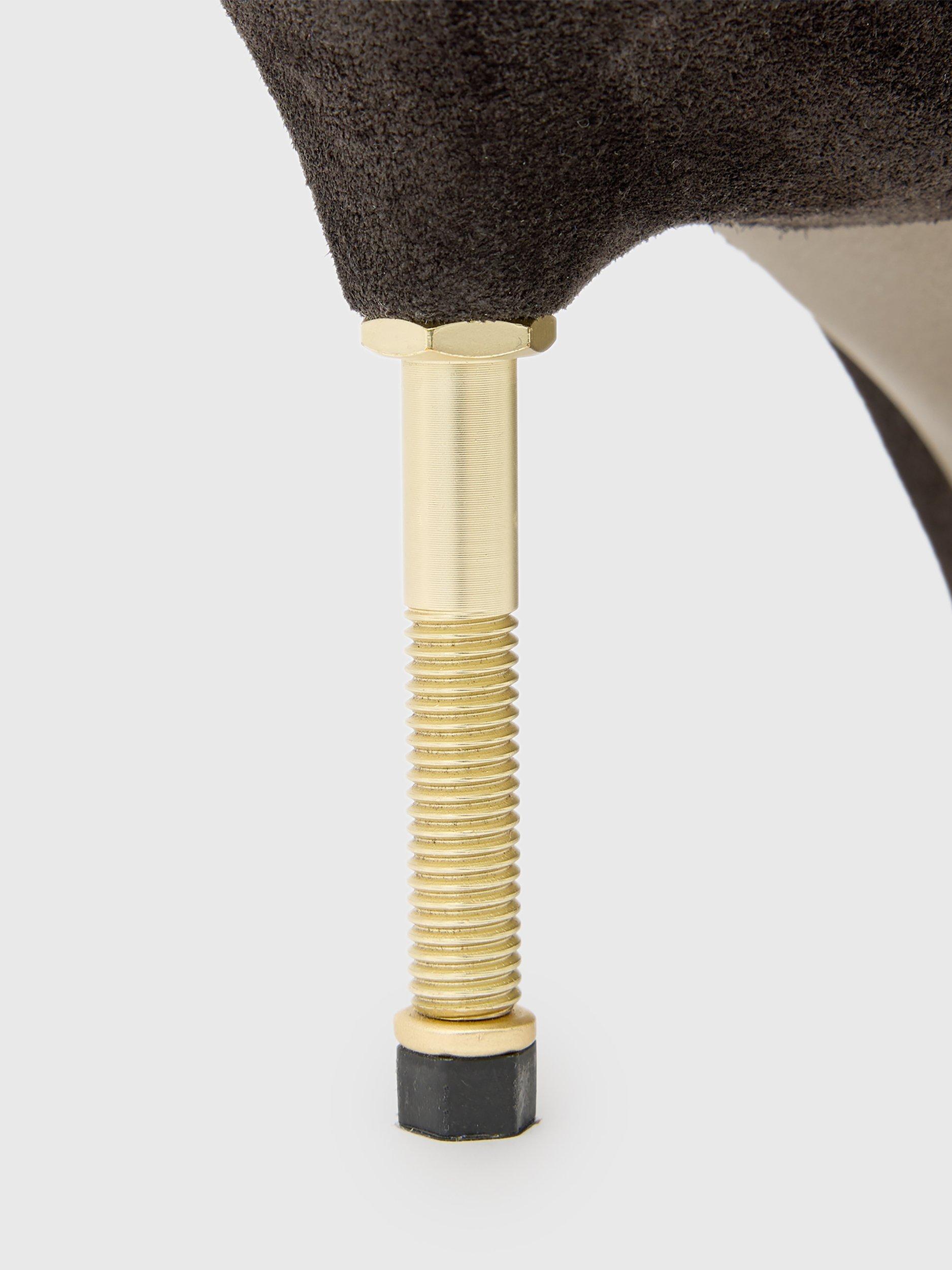 Product image 4 of 5, which shows AllSaints Natasha Suede Stiletto Boots, Bitter Brown, EU40