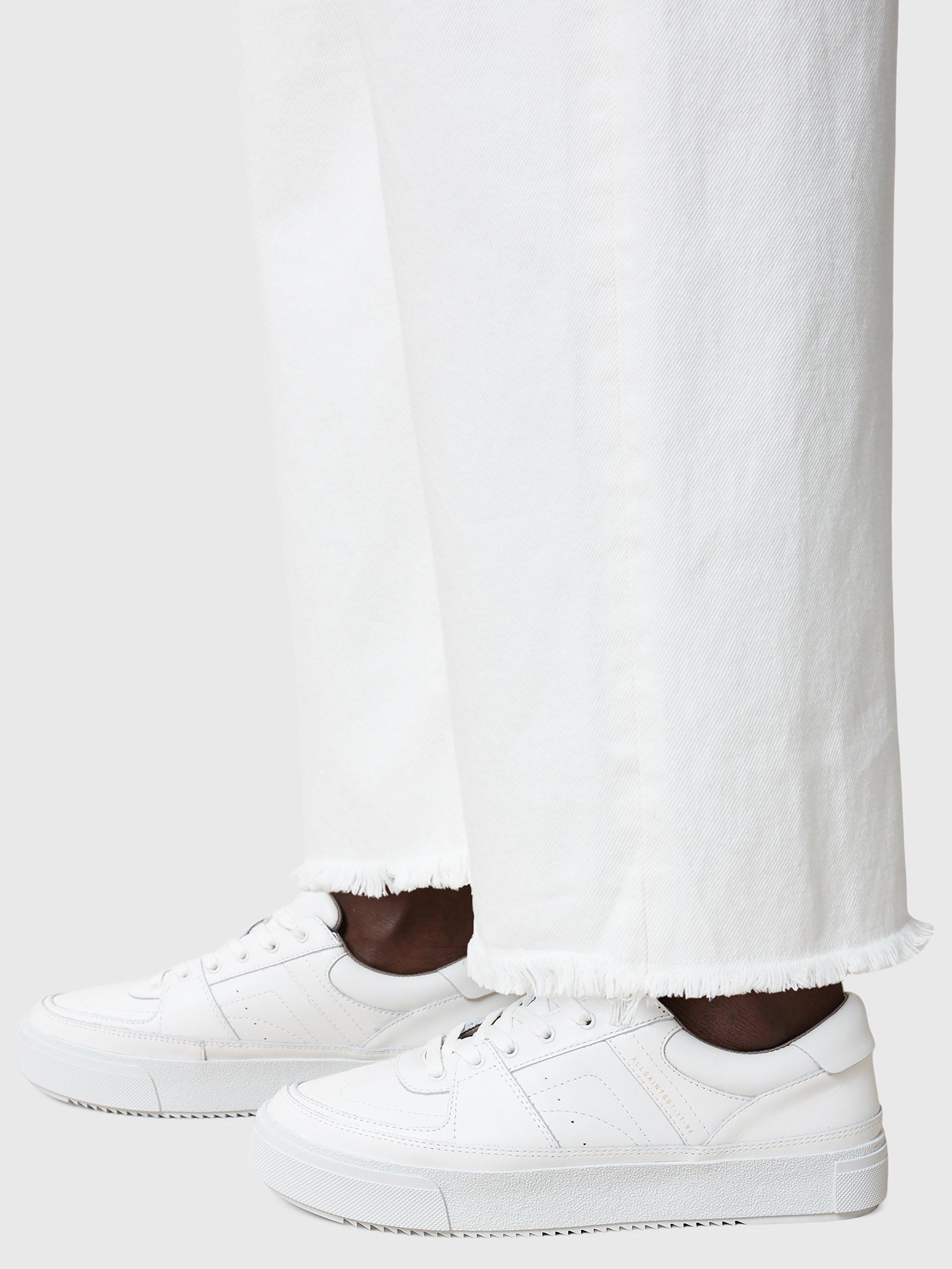 Product image 2 of 6, which shows AllSaints Millie Flatform Trainers, White, 4