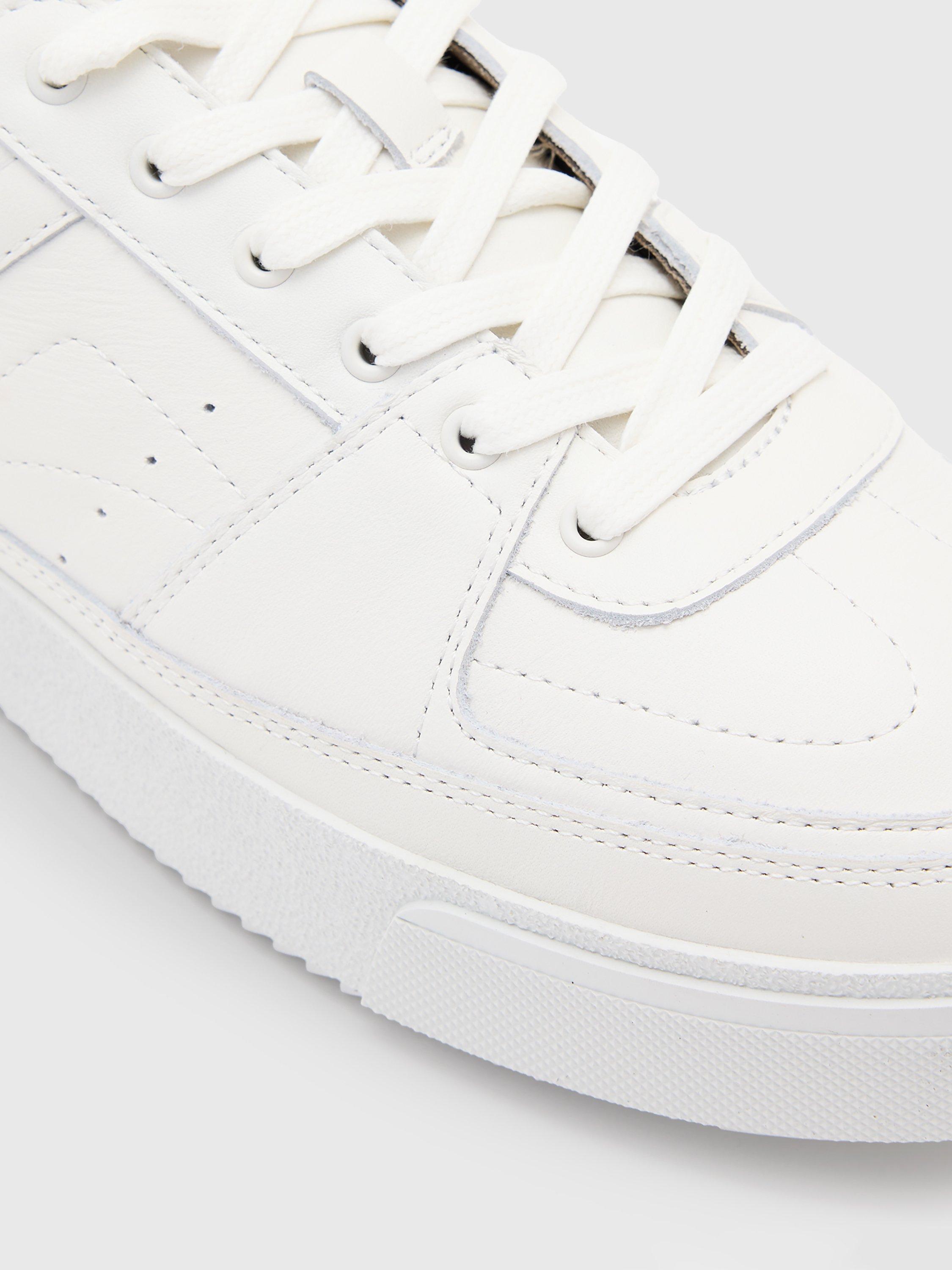 Product image 5 of 6, which shows AllSaints Millie Flatform Trainers, White, 4