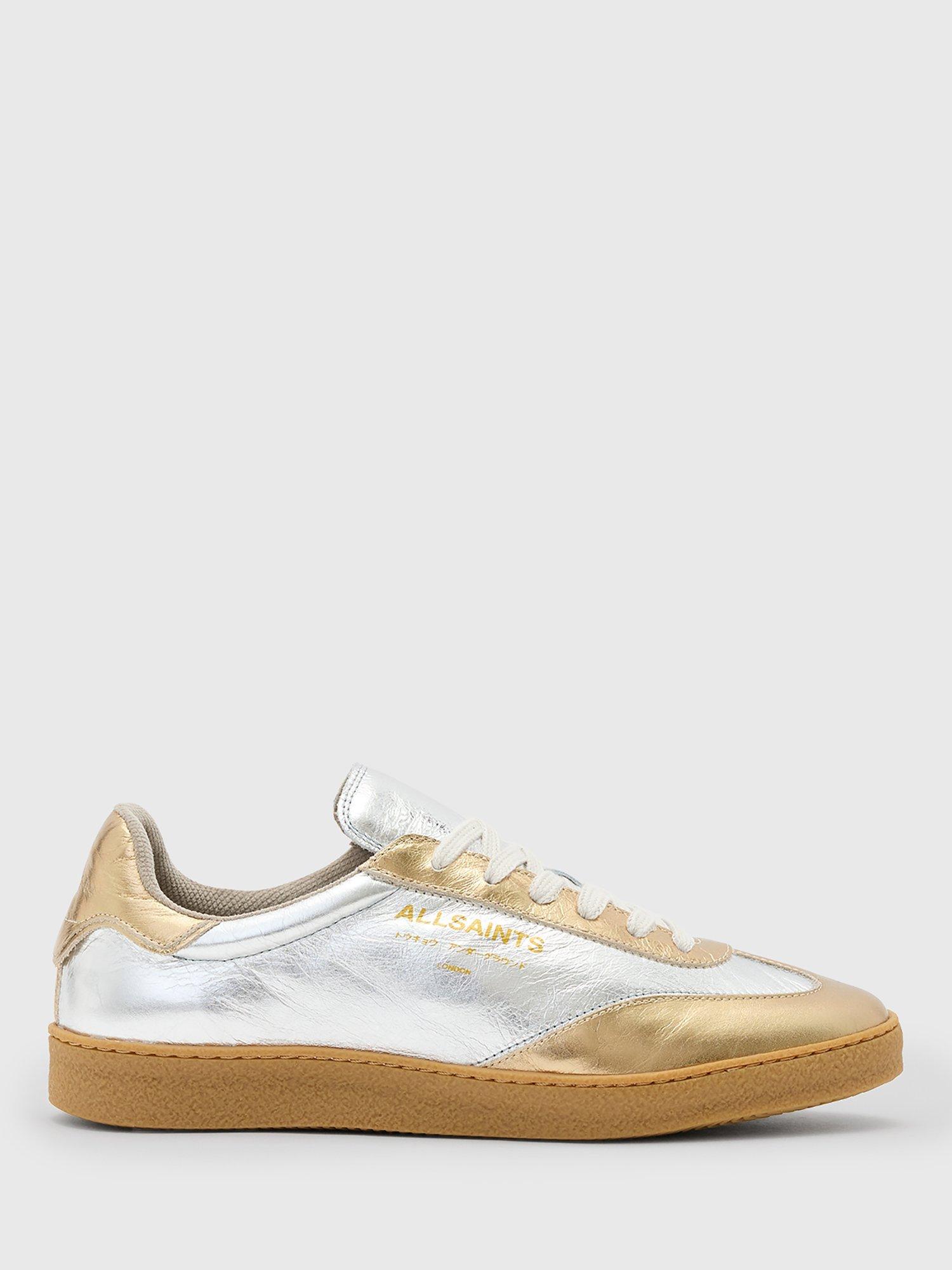 Product image 1 of 1, which shows AllSaints Thelma Low Top Trainers, Silver/Multi, 3