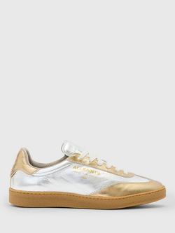 AllSaints Thelma Low Top Trainers, Silver/Multi