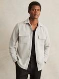 Reiss Camber Regular Fit Cotton Shirt, Soft Grey Melange