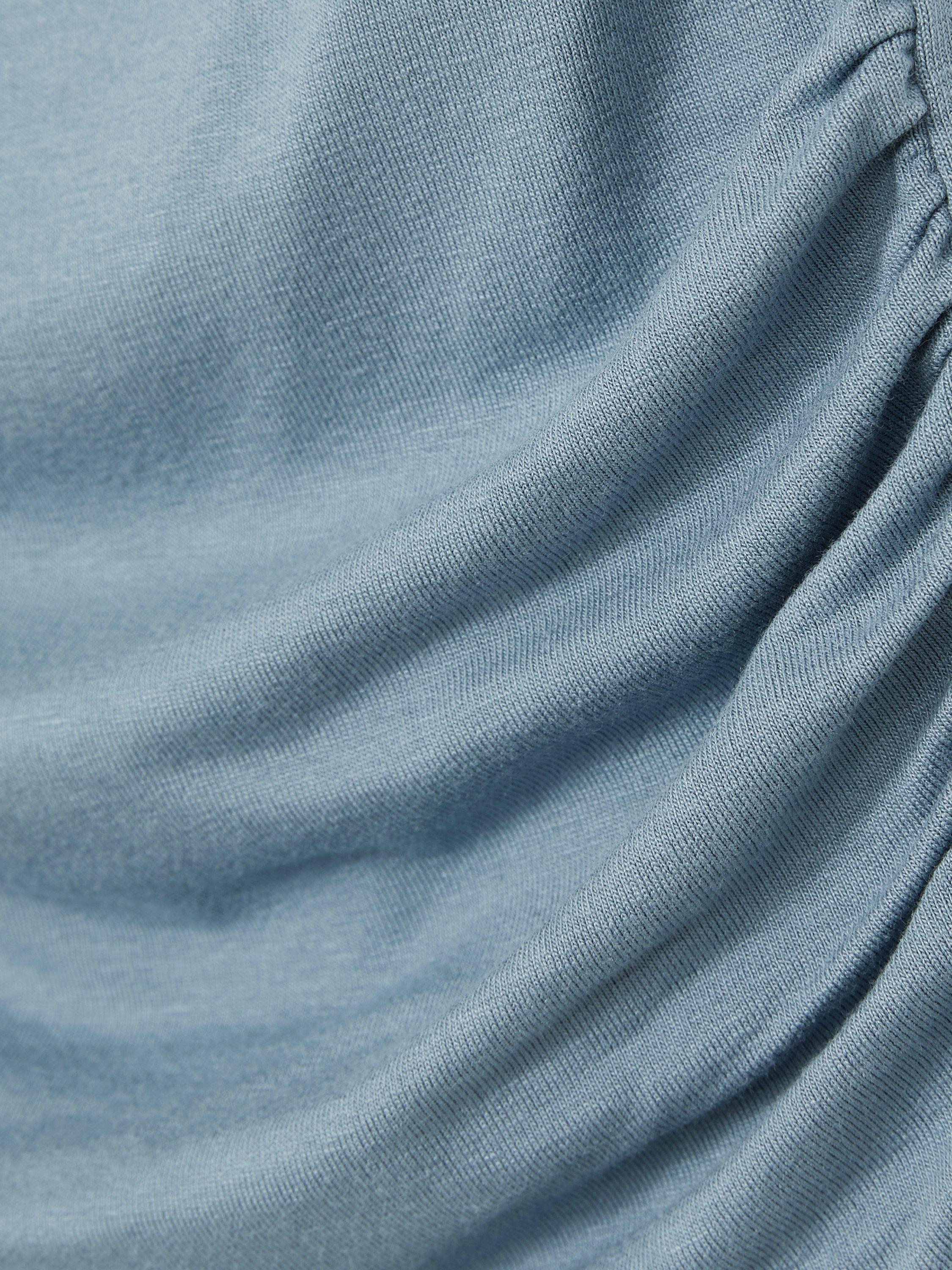 Product image 4 of 4, which shows Reiss Kids' Jasmine Sleeveless Ruched Vest, Blue, 3-4 years