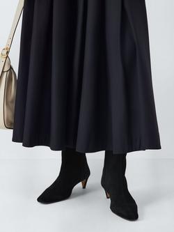 John Lewis Orkney Suede Chisel Toe Dressy Ankle Boots, Black - view 2, Black