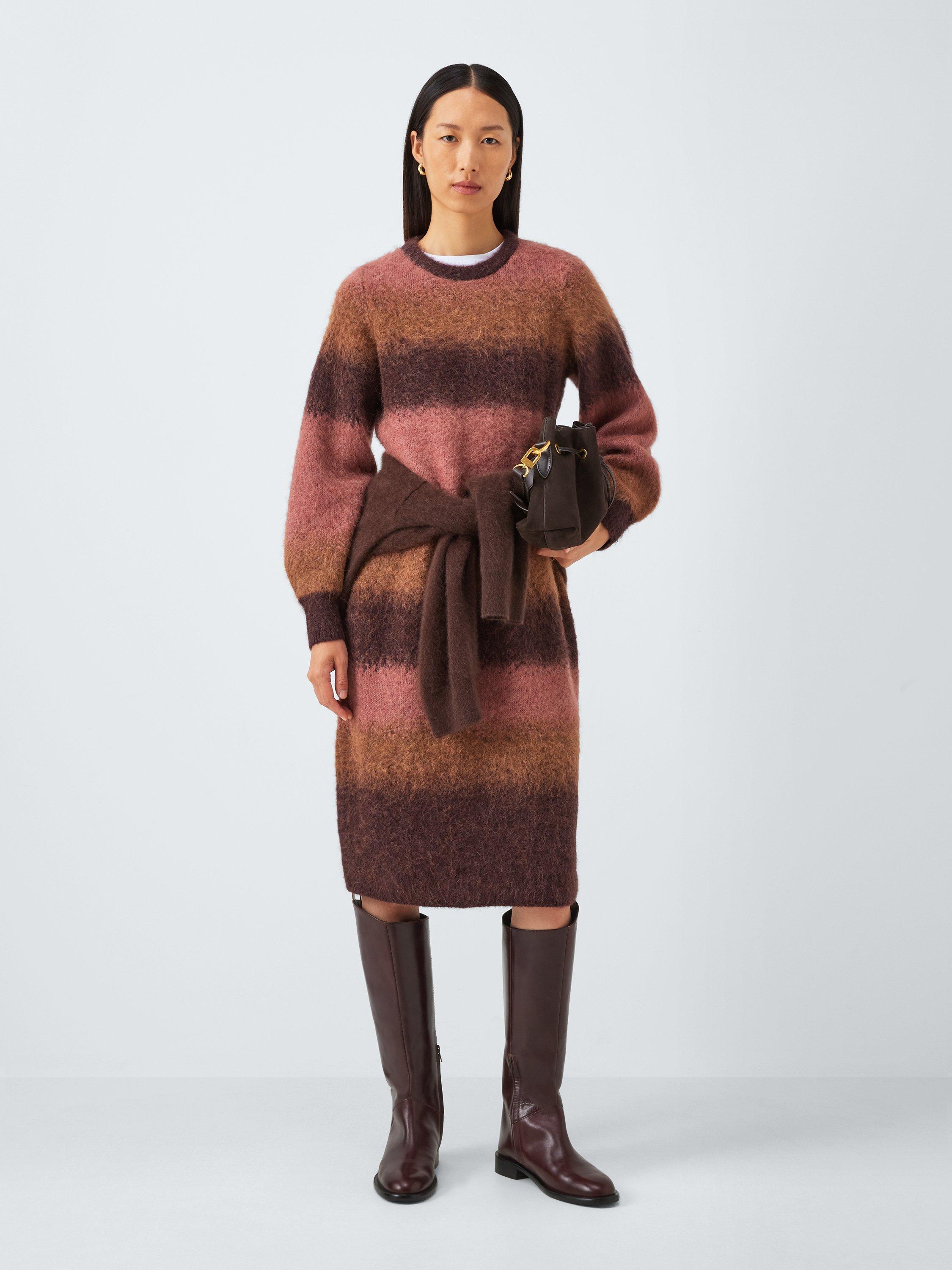 Product image 6 of 6, which shows John Lewis Tulips Leather Long Riding Boots, Burgundy, 3