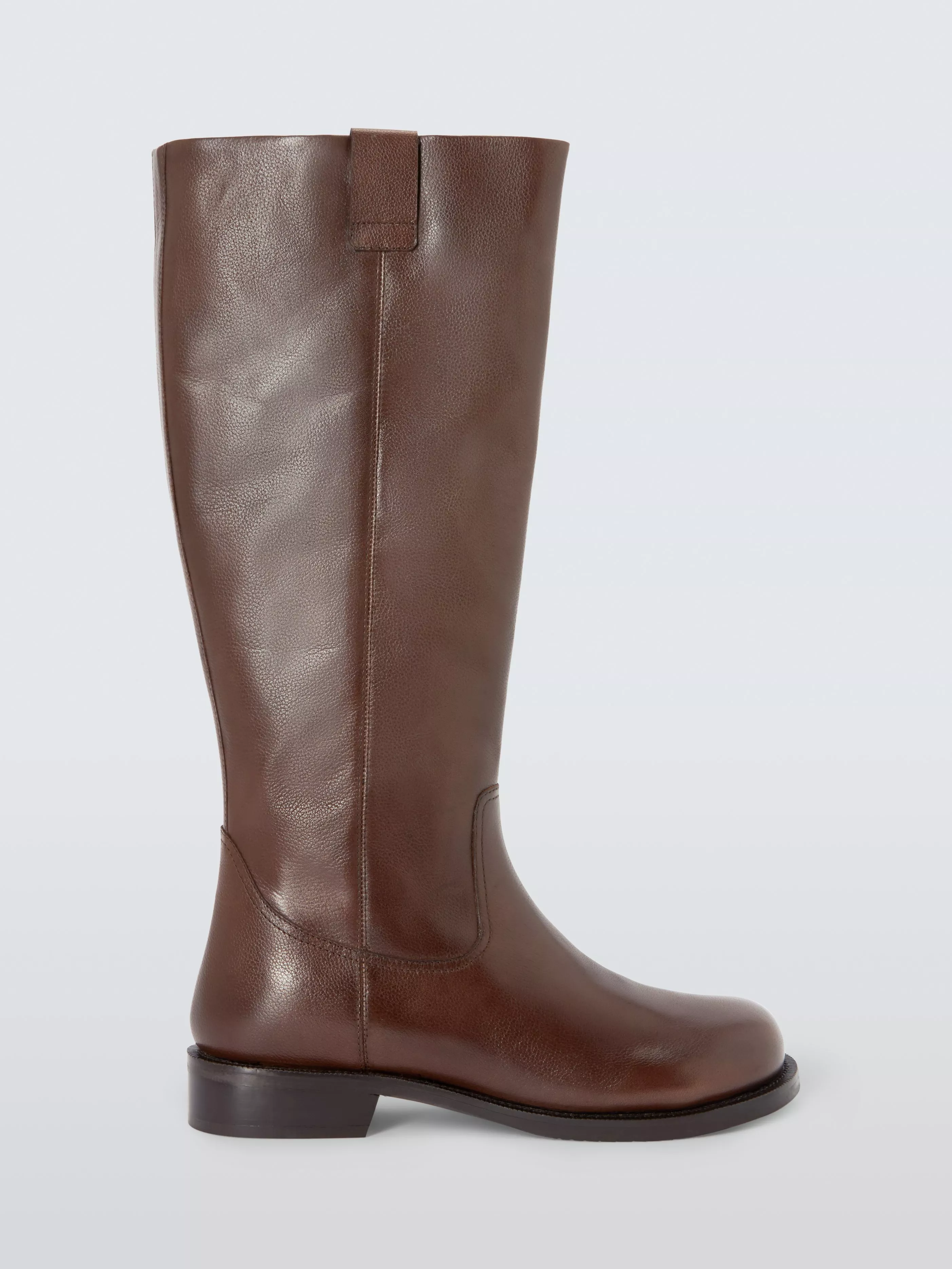 John Lewis Tunbridge Leather Casual Long Walking Boots, Chocolate