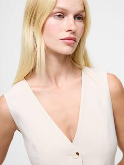 French Connection Imola Tailored Waistcoat, Sandshell - view 2, Sandshell