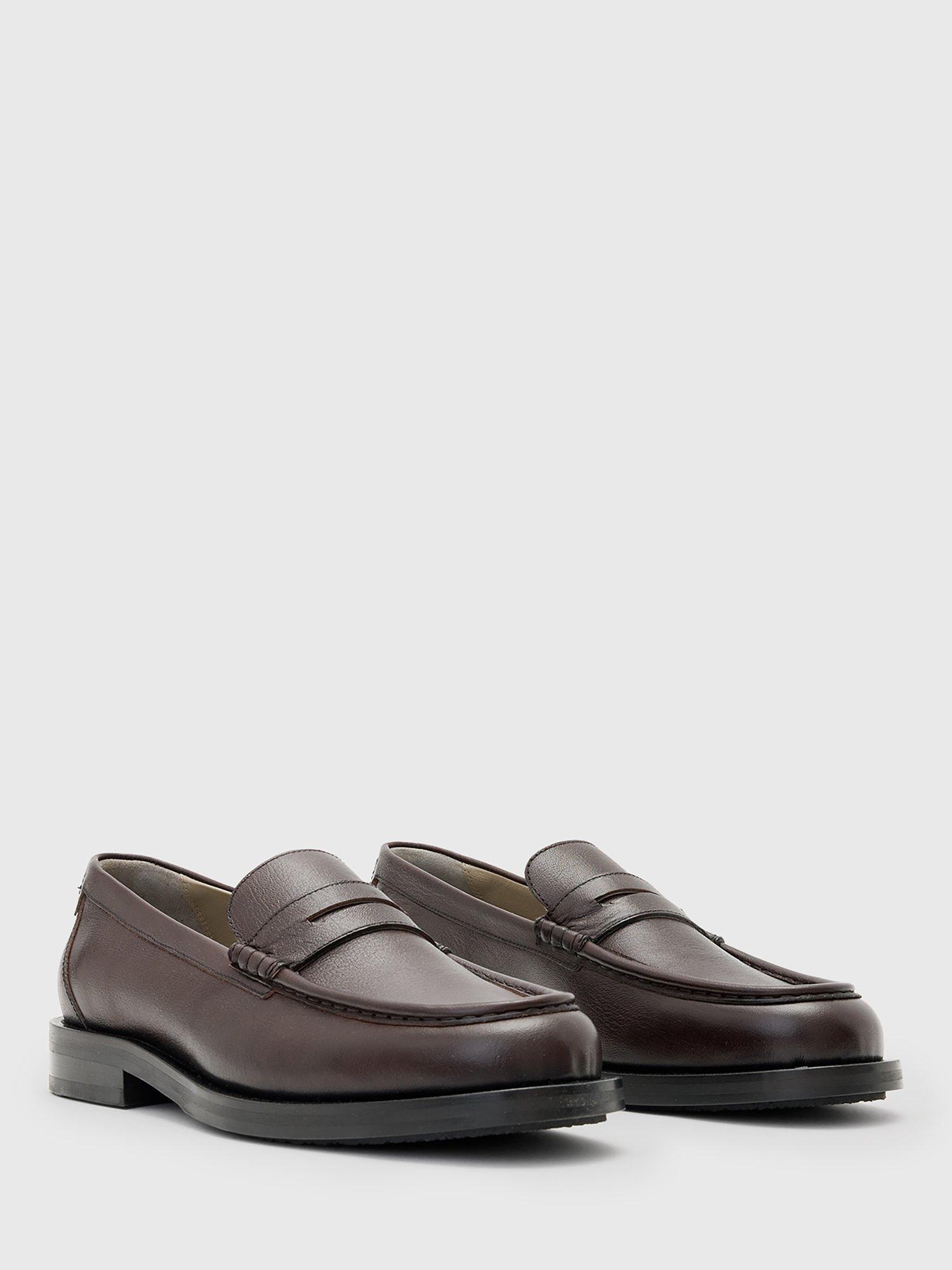 Product image 3 of 5, which shows AllSaints Bloom Leather Loafers, Oxblood Red, 10