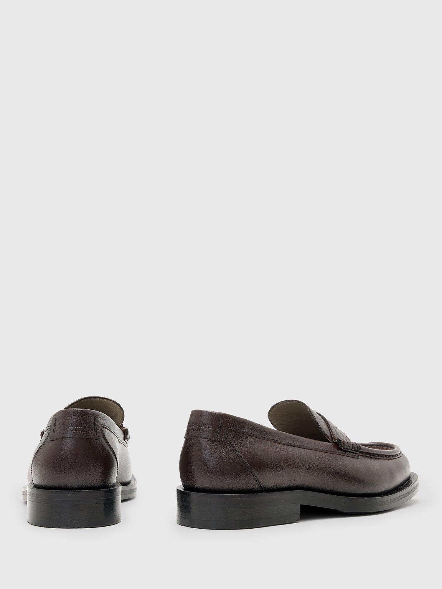 Product image 5 of 5, which shows AllSaints Bloom Leather Loafers, Oxblood Red, 10