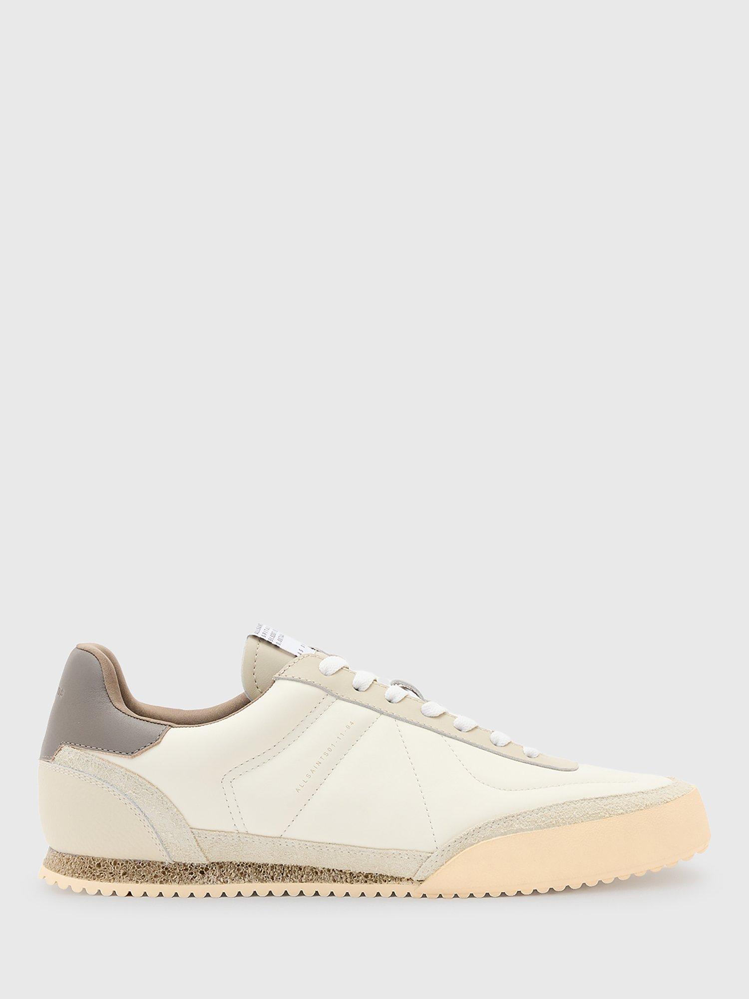 Product image 1 of 5, which shows AllSaints Harri Low Top Trainers, White Natural, 7