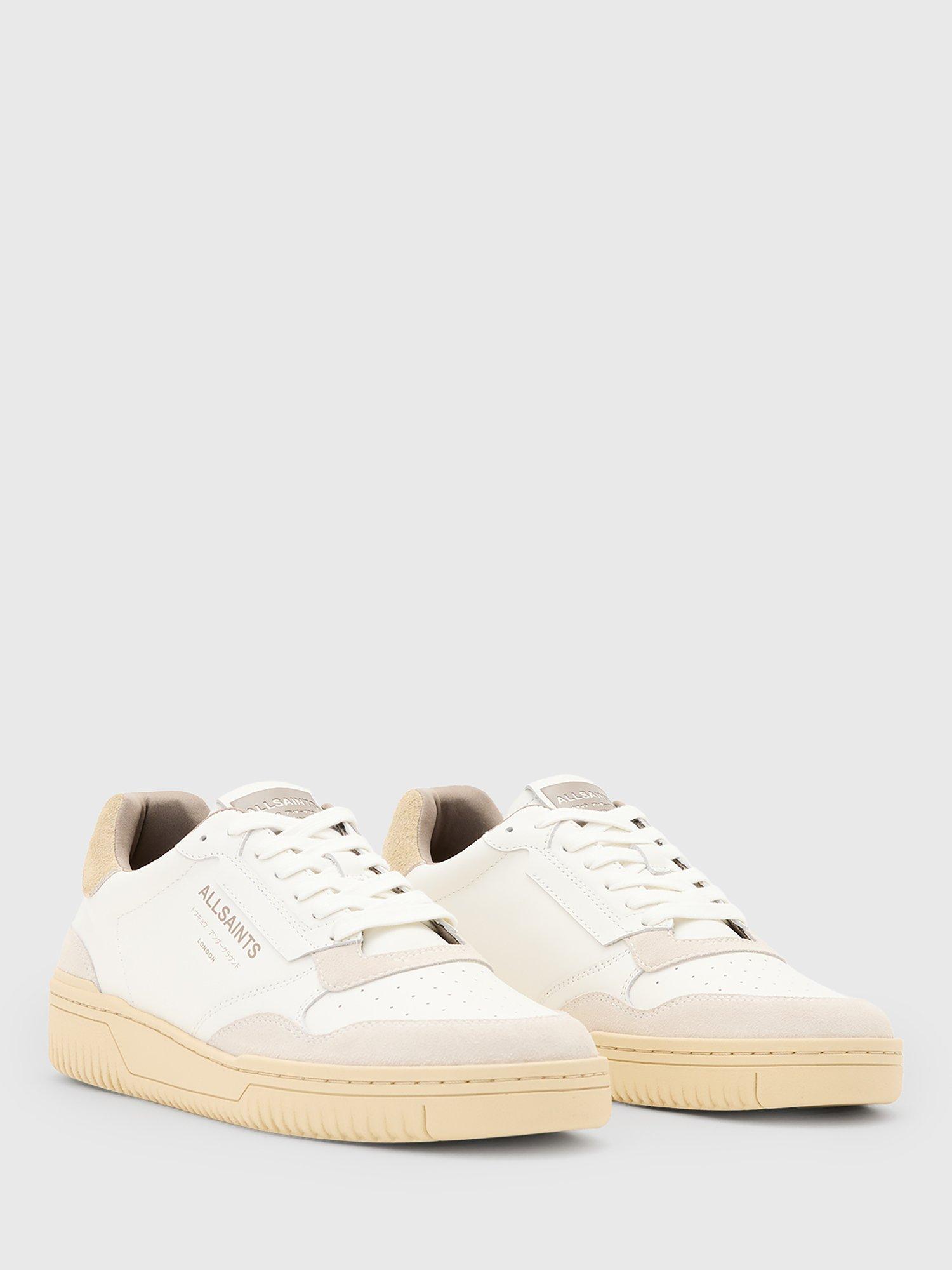 Product image 3 of 5, which shows AllSaints Regan Suede Leather Low Top Trainers, Chalk White/Multi, EU41