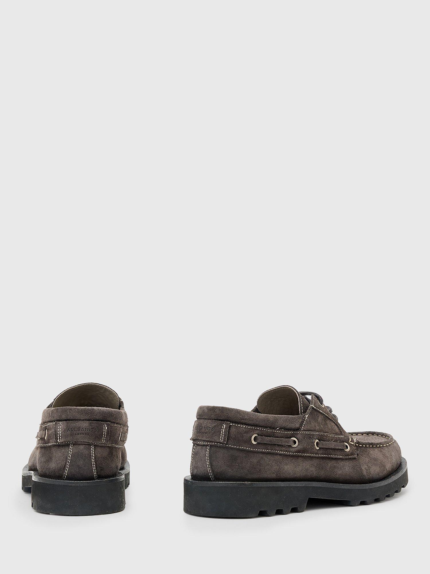 Product image 5 of 5, which shows AllSaints Skiff Suede Boat Shoes, Warm Grey, EU44