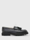 AllSaints Skiff Leather Tassel Loafers, Black
