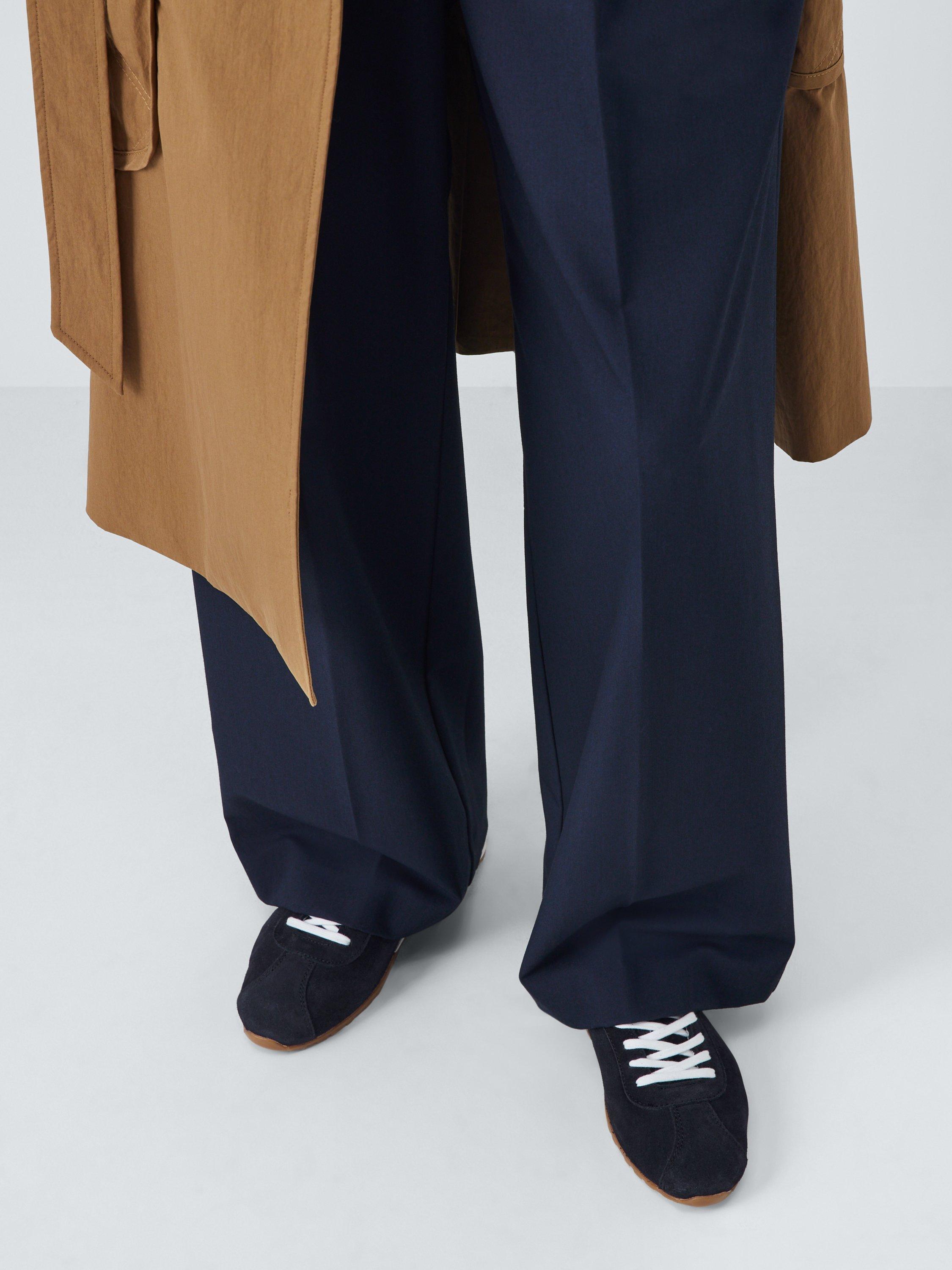 Product image 2 of 6, which shows John Lewis Eagle Suede Sneakerina Trainers, Navy, 3