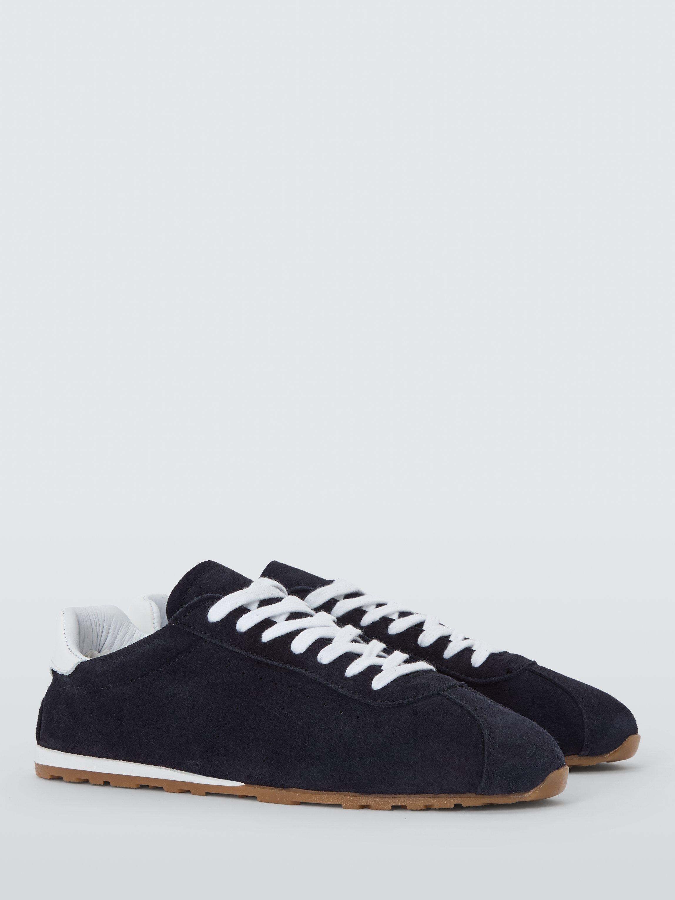 Product image 3 of 6, which shows John Lewis Eagle Suede Sneakerina Trainers, Navy, 3