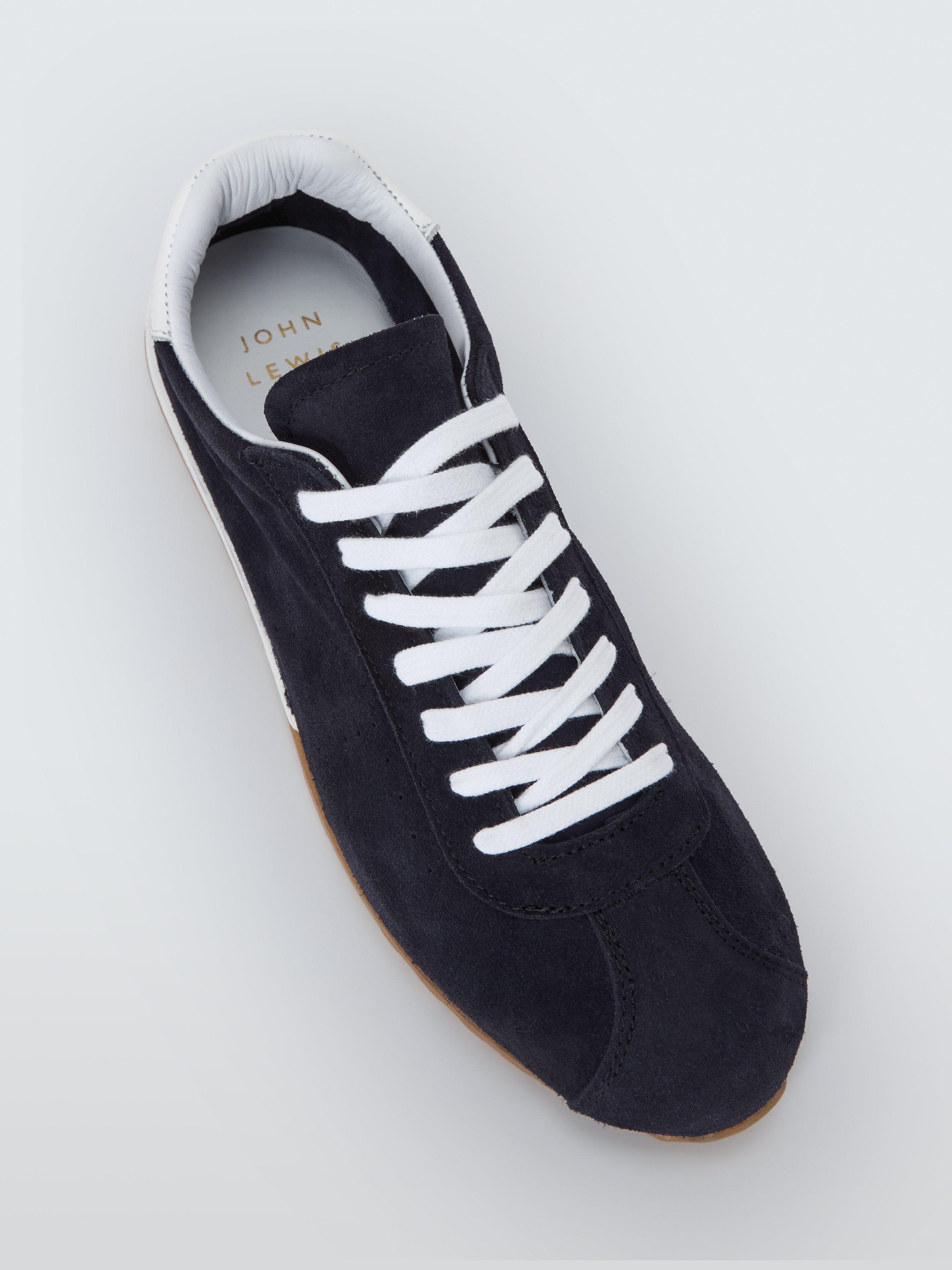 Product image 5 of 6, which shows John Lewis Eagle Suede Sneakerina Trainers, Navy, 3