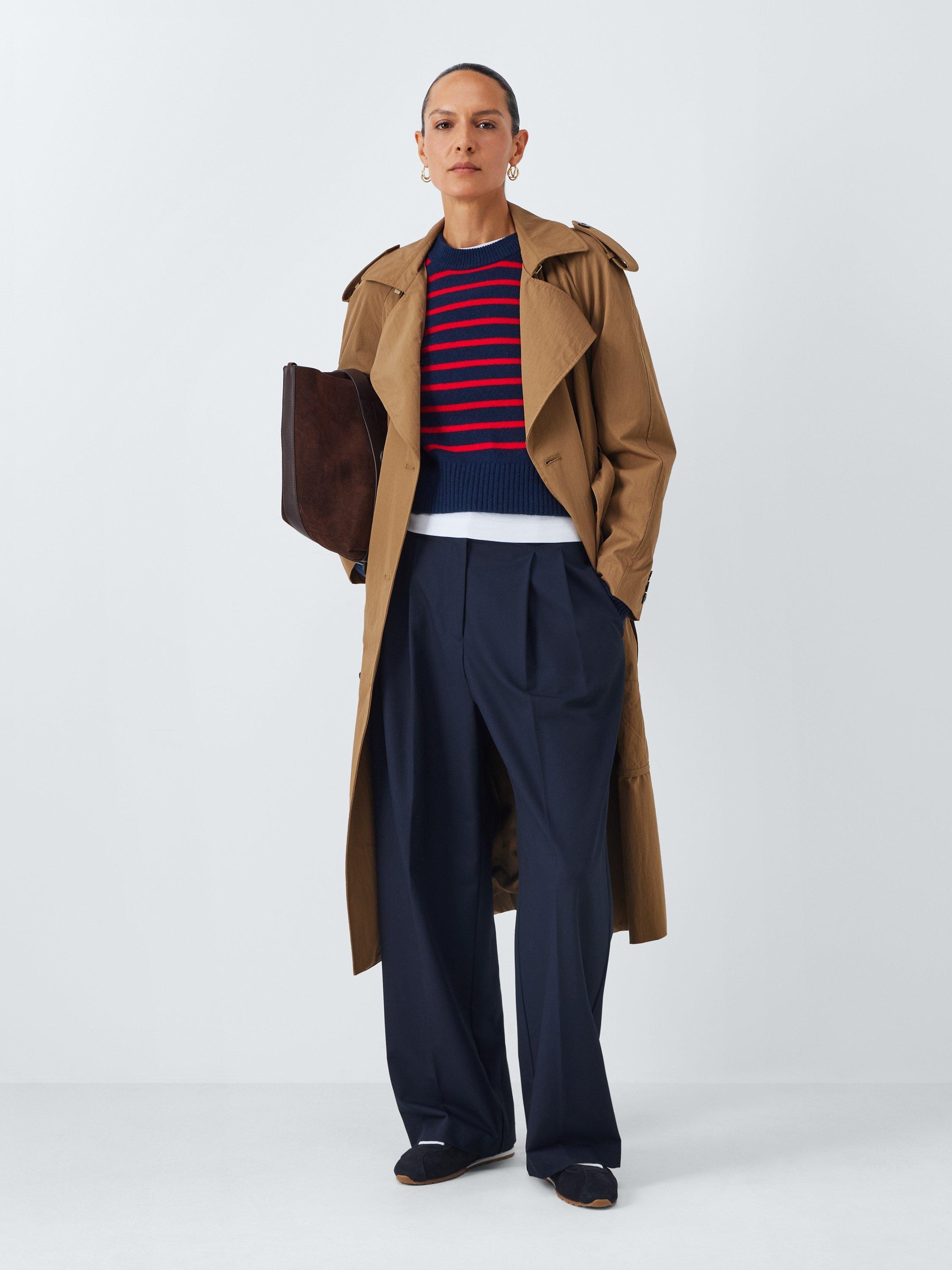 Product image 6 of 6, which shows John Lewis Eagle Suede Sneakerina Trainers, Navy, 3