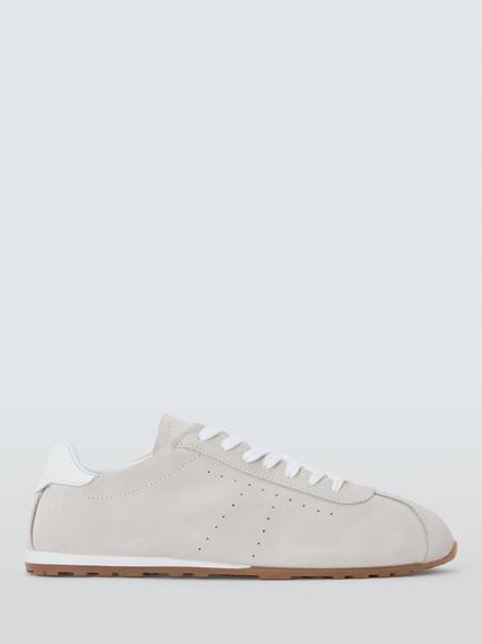 John Lewis Eagle Suede Sneakerina Trainers, Off White