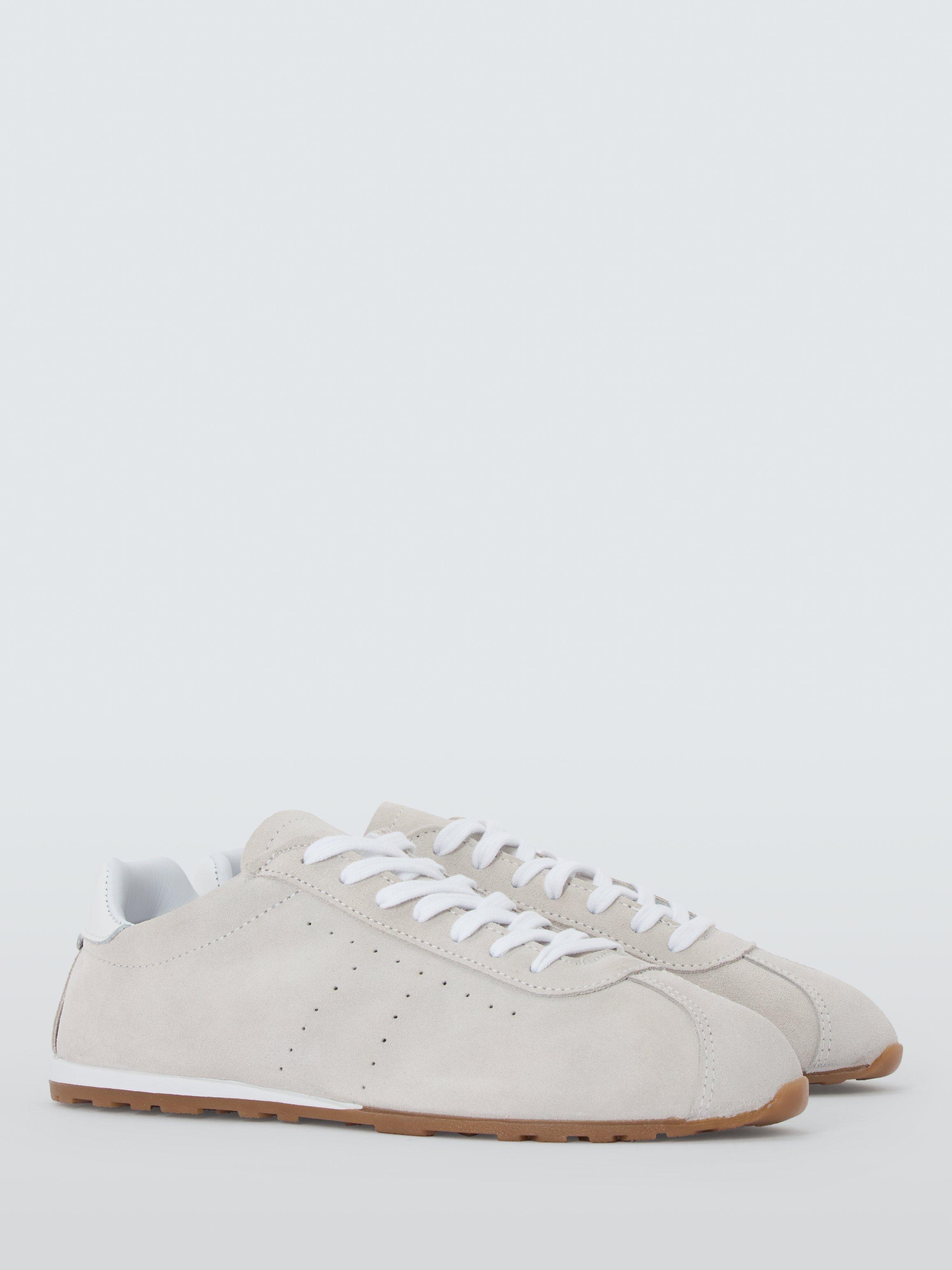 Product image 3 of 6, which shows John Lewis Eagle Suede Sneakerina Trainers, Off White, 3