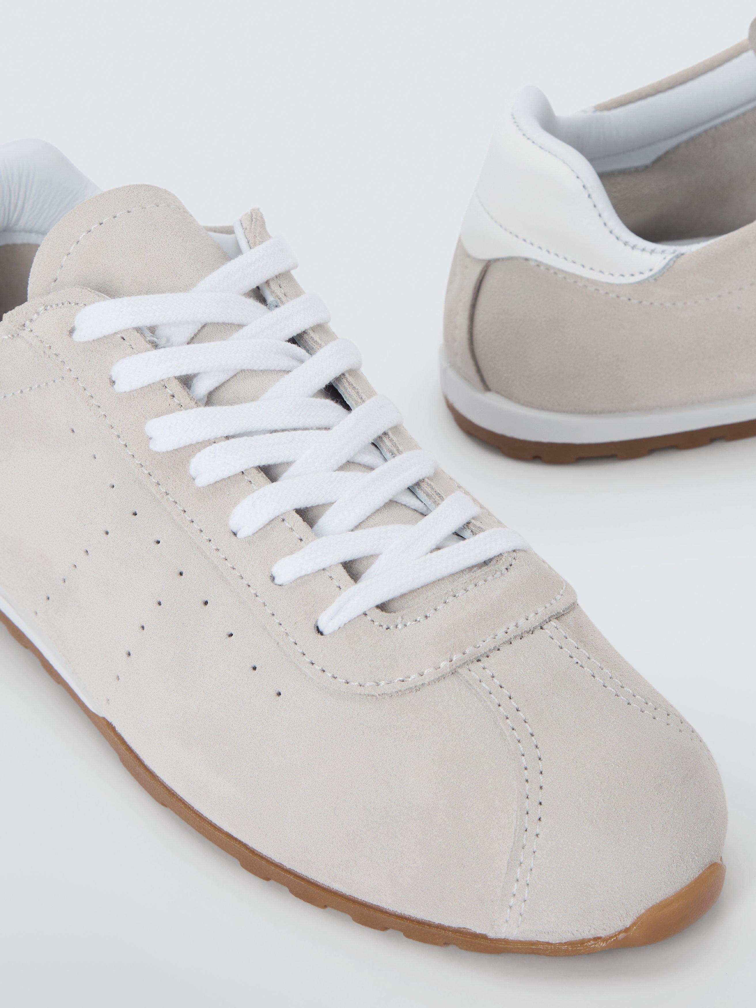 Product image 4 of 6, which shows John Lewis Eagle Suede Sneakerina Trainers, Off White, 3