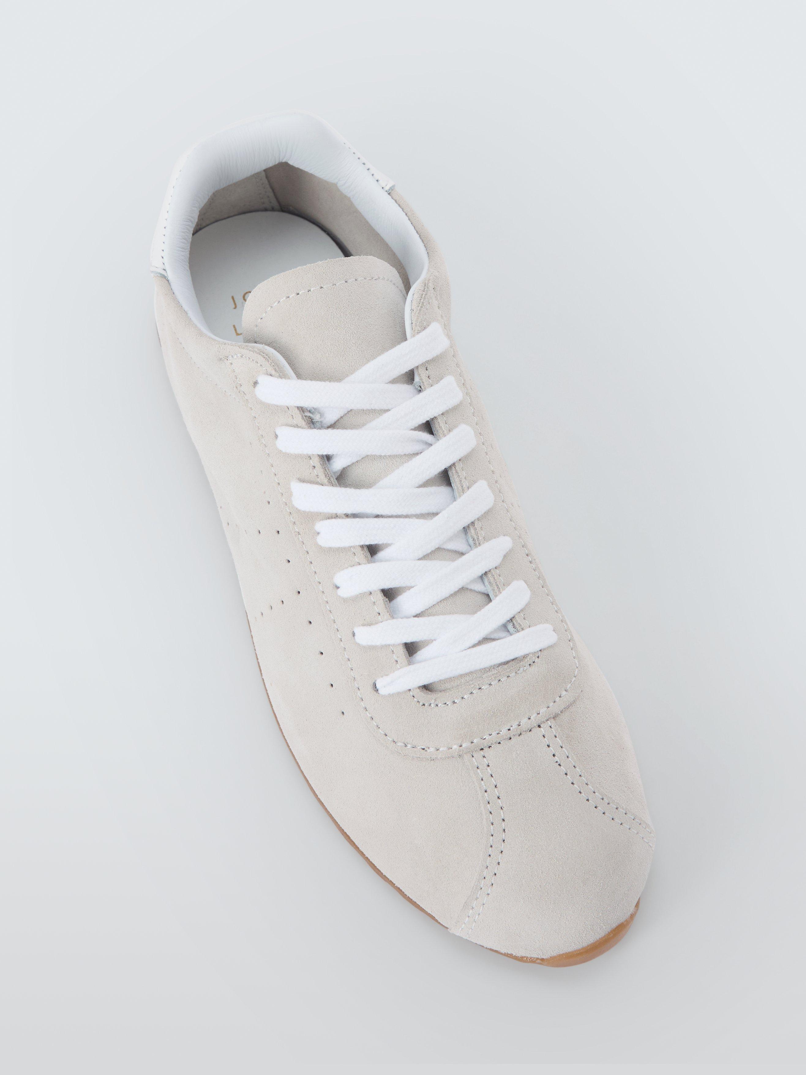 Product image 5 of 6, which shows John Lewis Eagle Suede Sneakerina Trainers, Off White, 3