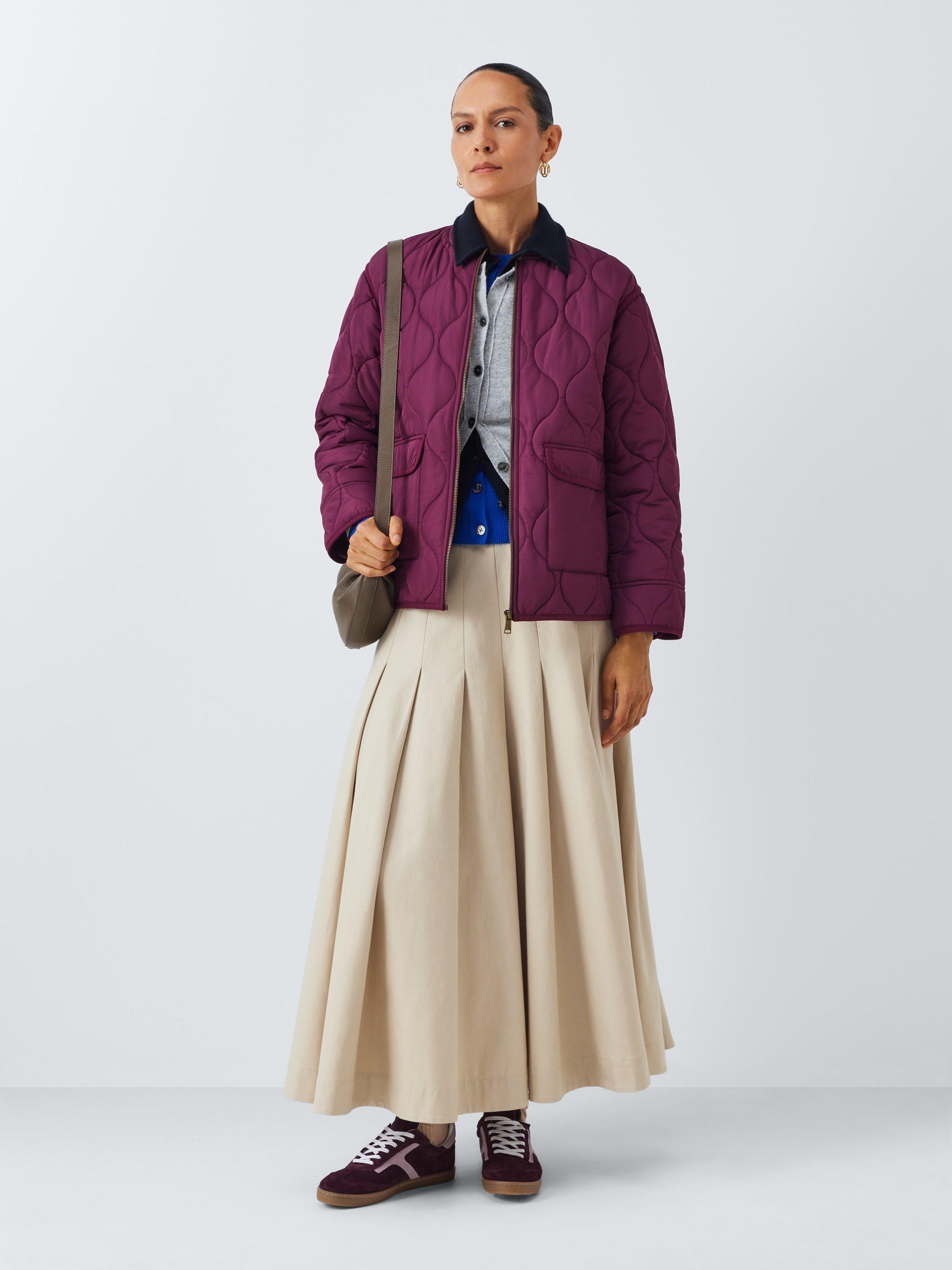 Product image 2 of 6, which shows John Lewis Eldon Suede Cupsole Trainers, Burgundy, 3