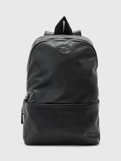 AllSaints Finn Leather Backpack, Black, Black Black