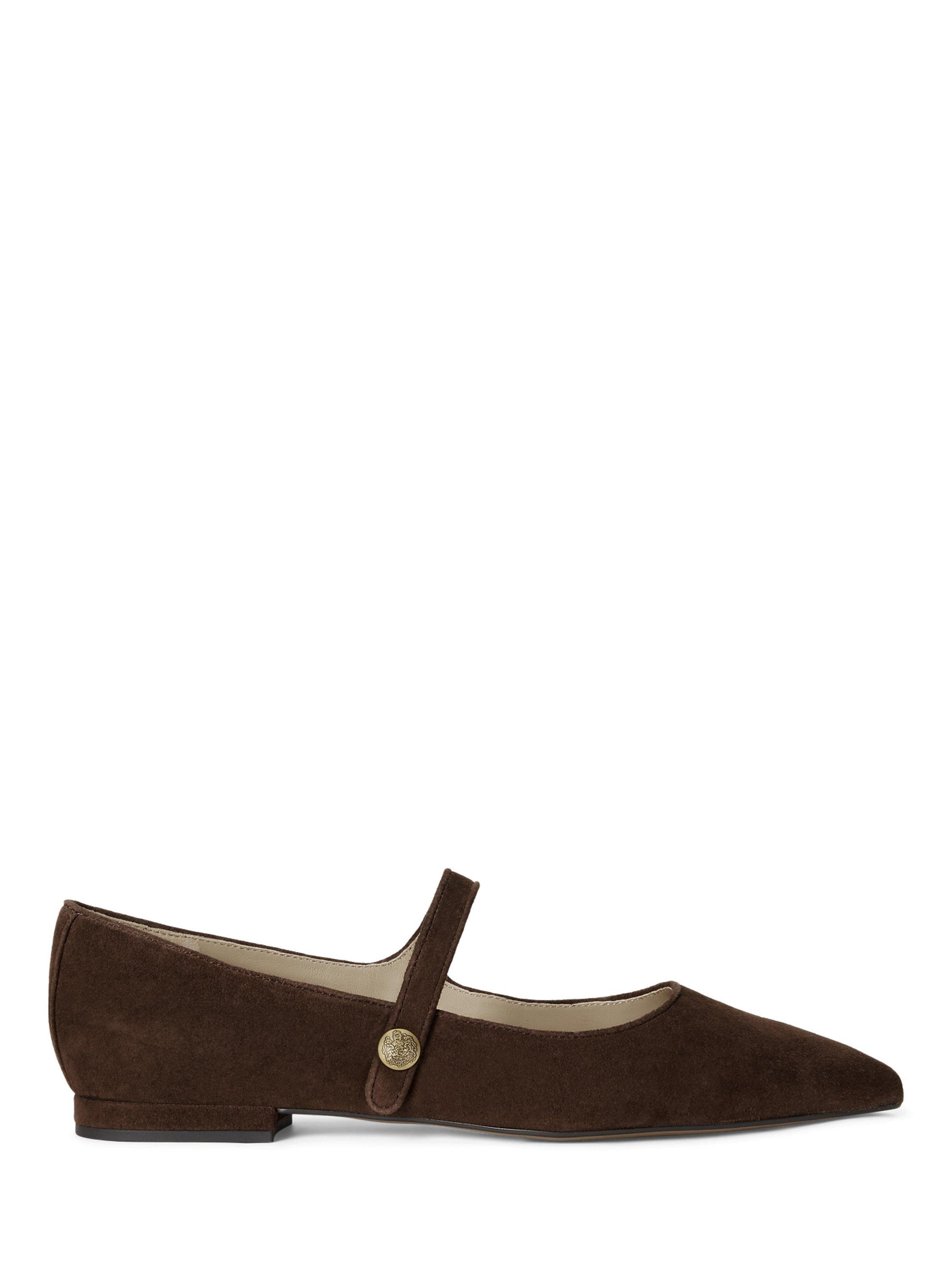 Lauren Ralph Lauren Londyn Suede Mary Janes, Brown