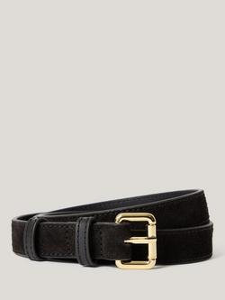 Jigsaw Suede Skinny Belt, Chocolate