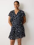 Jigsaw Swirl Posy Floral Mini Dress, Navy