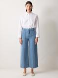 Jigsaw Denim Sailor Trousers, Classic Blue