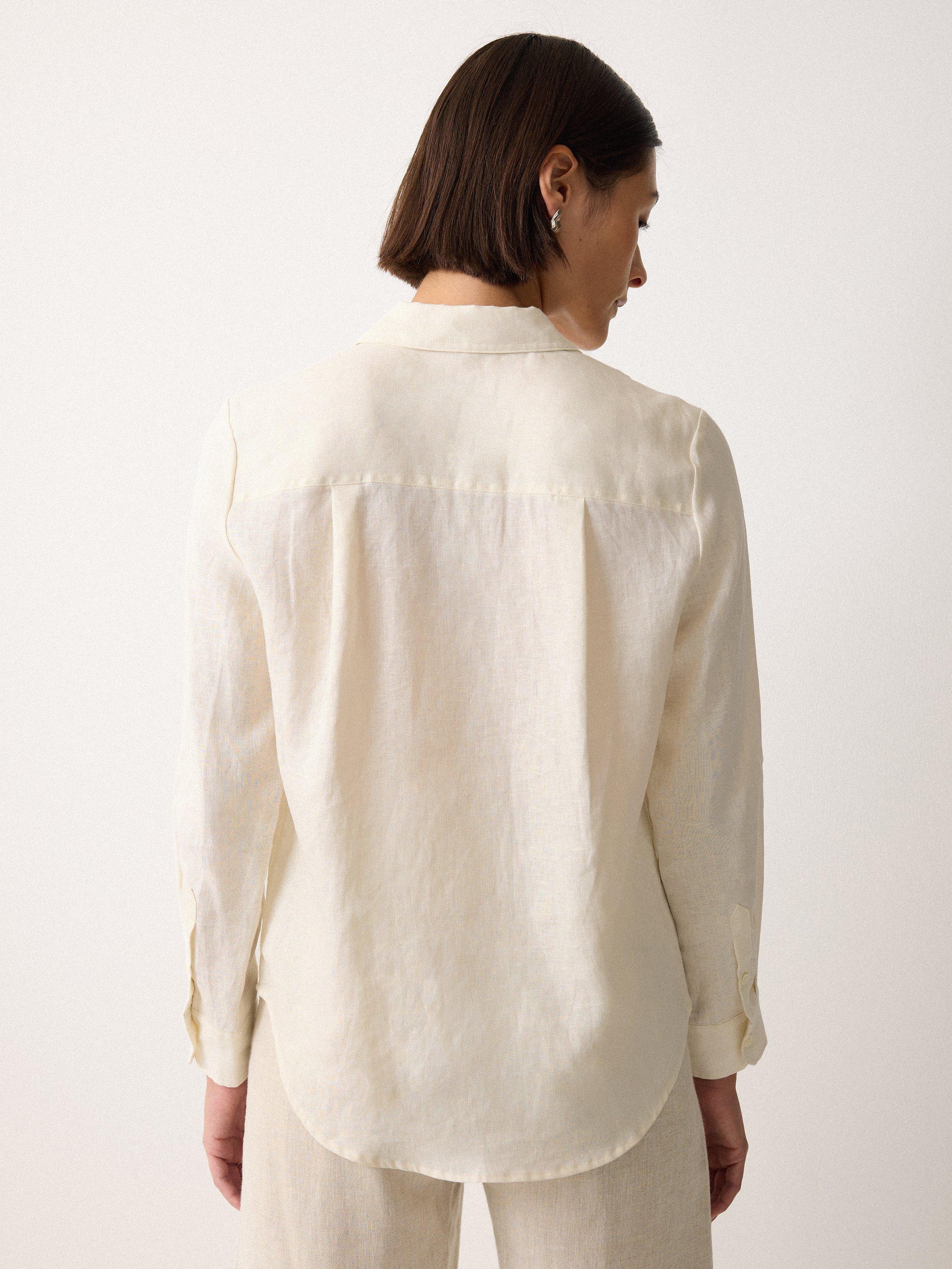 Product image 2 of 5, which shows Jigsaw Classic Pure Linen Shirt, White, 6