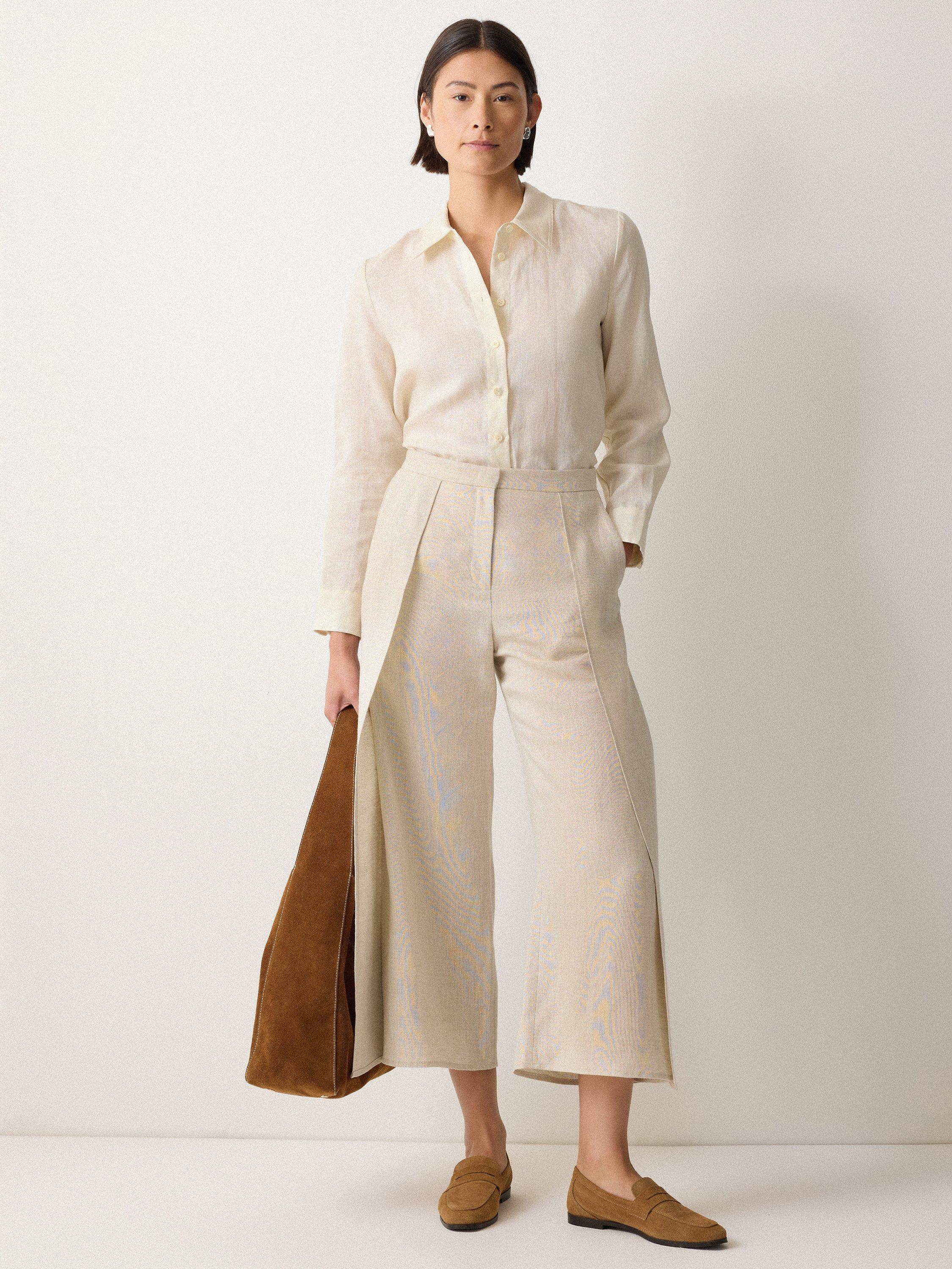 Product image 5 of 5, which shows Jigsaw Classic Pure Linen Shirt, White, 6