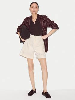 Jigsaw Finton Seam Detail Denim Shorts, Ecru