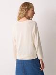 Jigsaw Luxe Raglan Sleeve Jersey Top, Cream