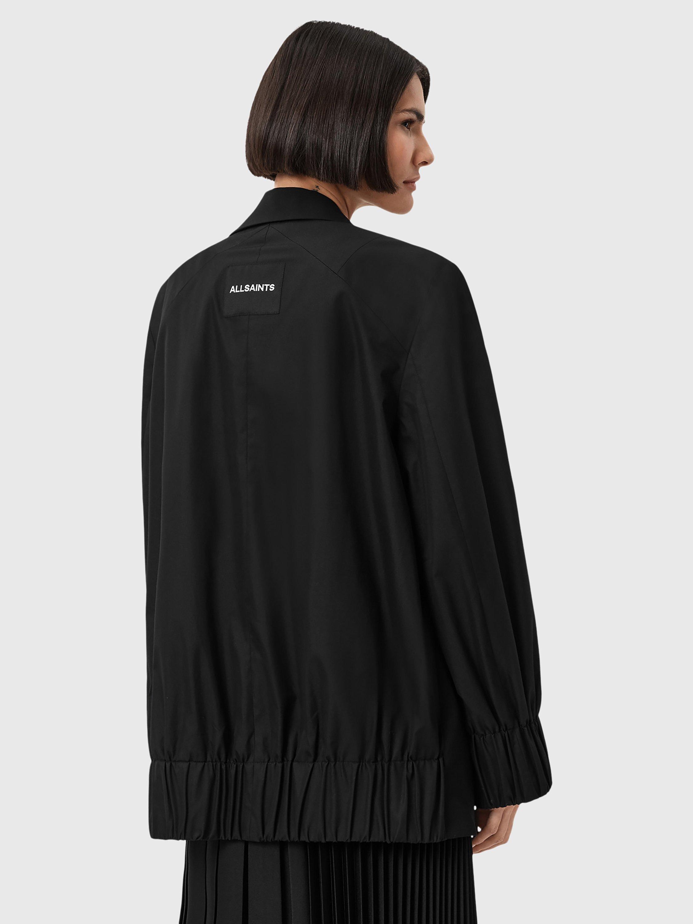 Product image 2 of 9, which shows AllSaints Alassett Longline Blazer, Black, 8