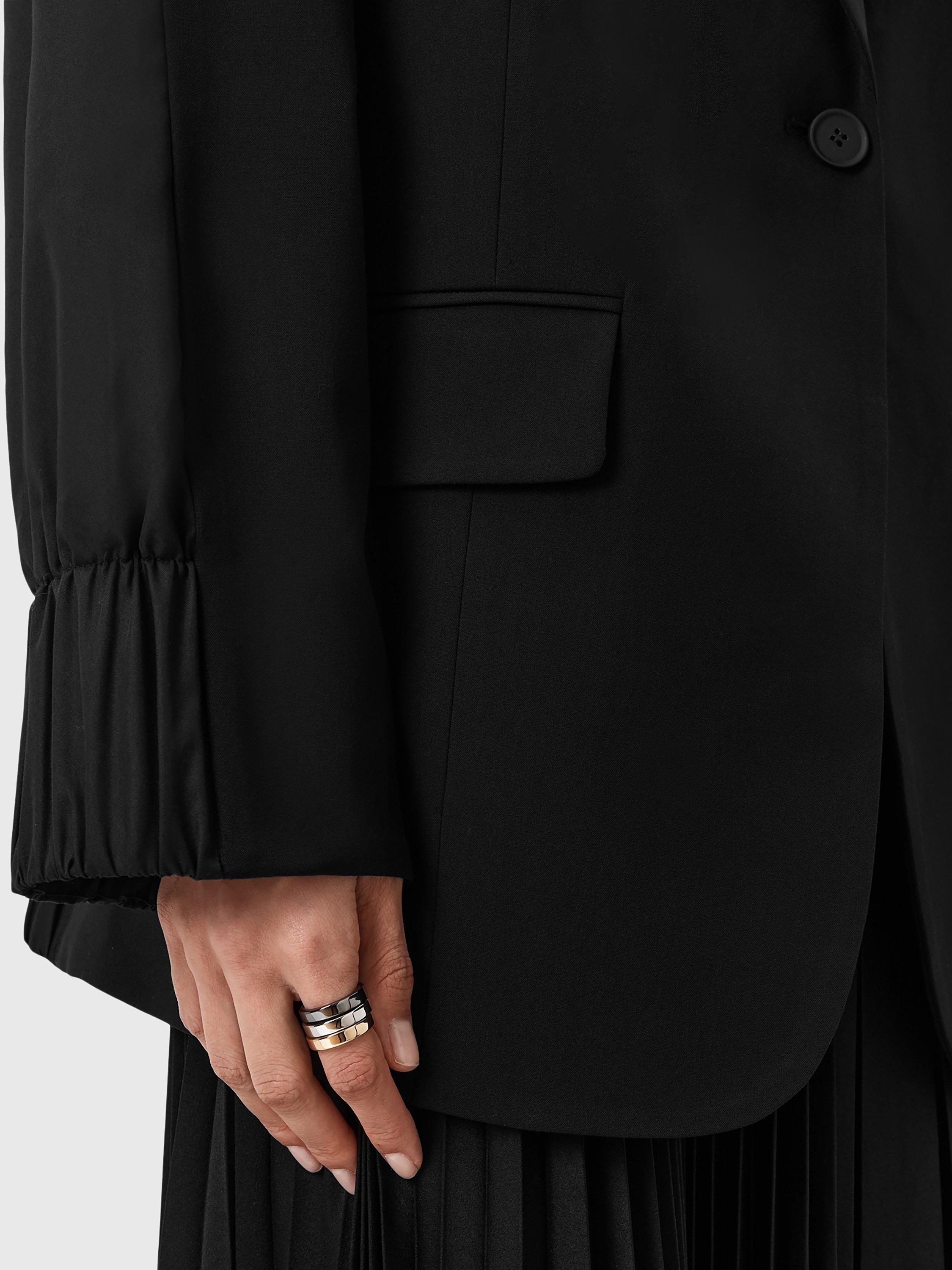 Product image 5 of 9, which shows AllSaints Alassett Longline Blazer, Black, 8
