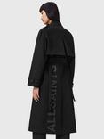 AllSaints Cadence Organic Cotton Longline Trench Coat