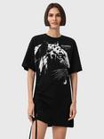AllSaints Ivana Naenia Graphic T-Shirt Dress, Black