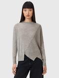 AllSaints Isla Asymmetric Hem Wool Jumper
