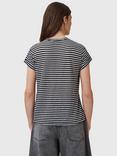 AllSaints Anna Stripe T-Shirt, Chalk/Ink