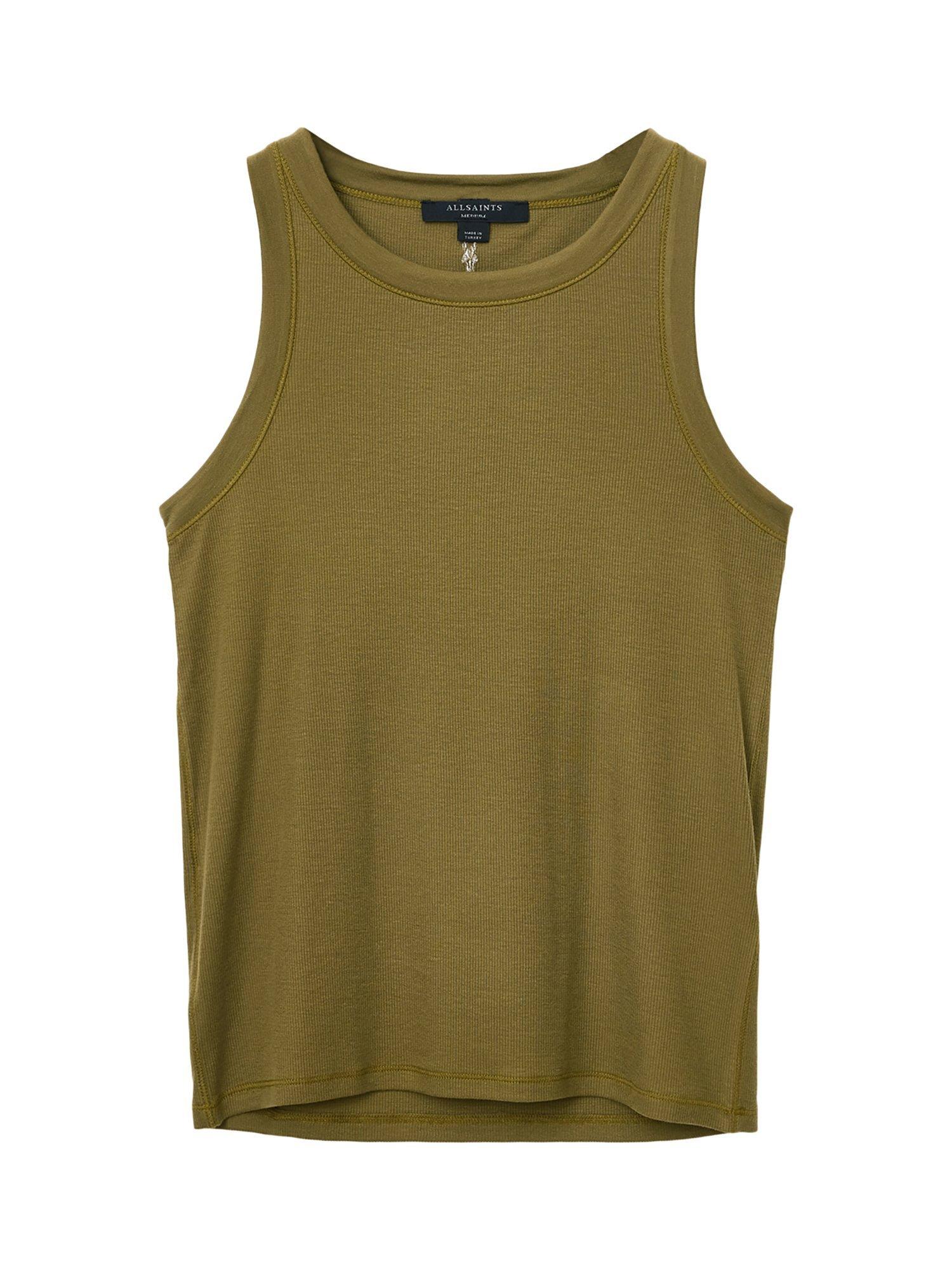 Product image 4 of 8, which shows AllSaints Rina Tank Top, Fango Green, XS