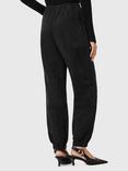 AllSaints Val Linen Blend Tapered Cargo Trousers, Midnight Blue