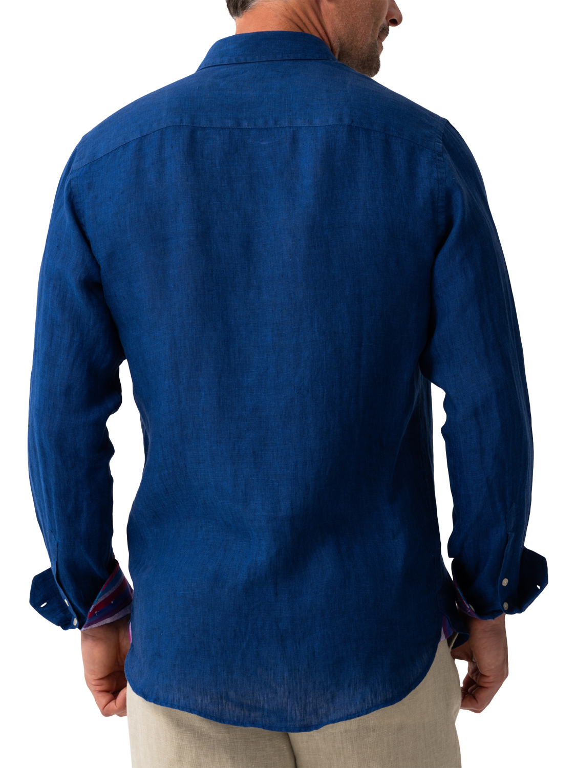 Product image 2 of 7, which shows KOY Regular Fit Linen Shirt, Blue Royal, S