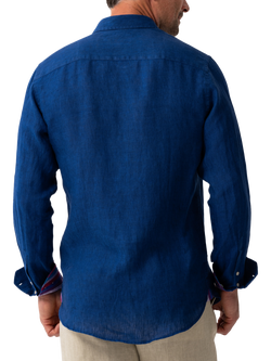 KOY Regular Fit Linen Shirt - view 2, Blue Royal