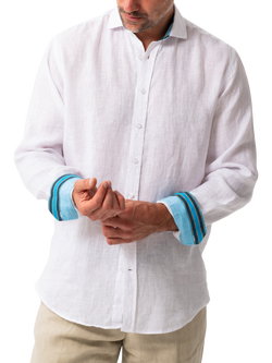 KOY Regular Fit Linen Shirt, White White