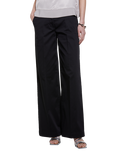 SISLEY Mid Rise Wide Leg Trousers, Black