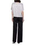 SISLEY Mid Rise Wide Leg Trousers, Black