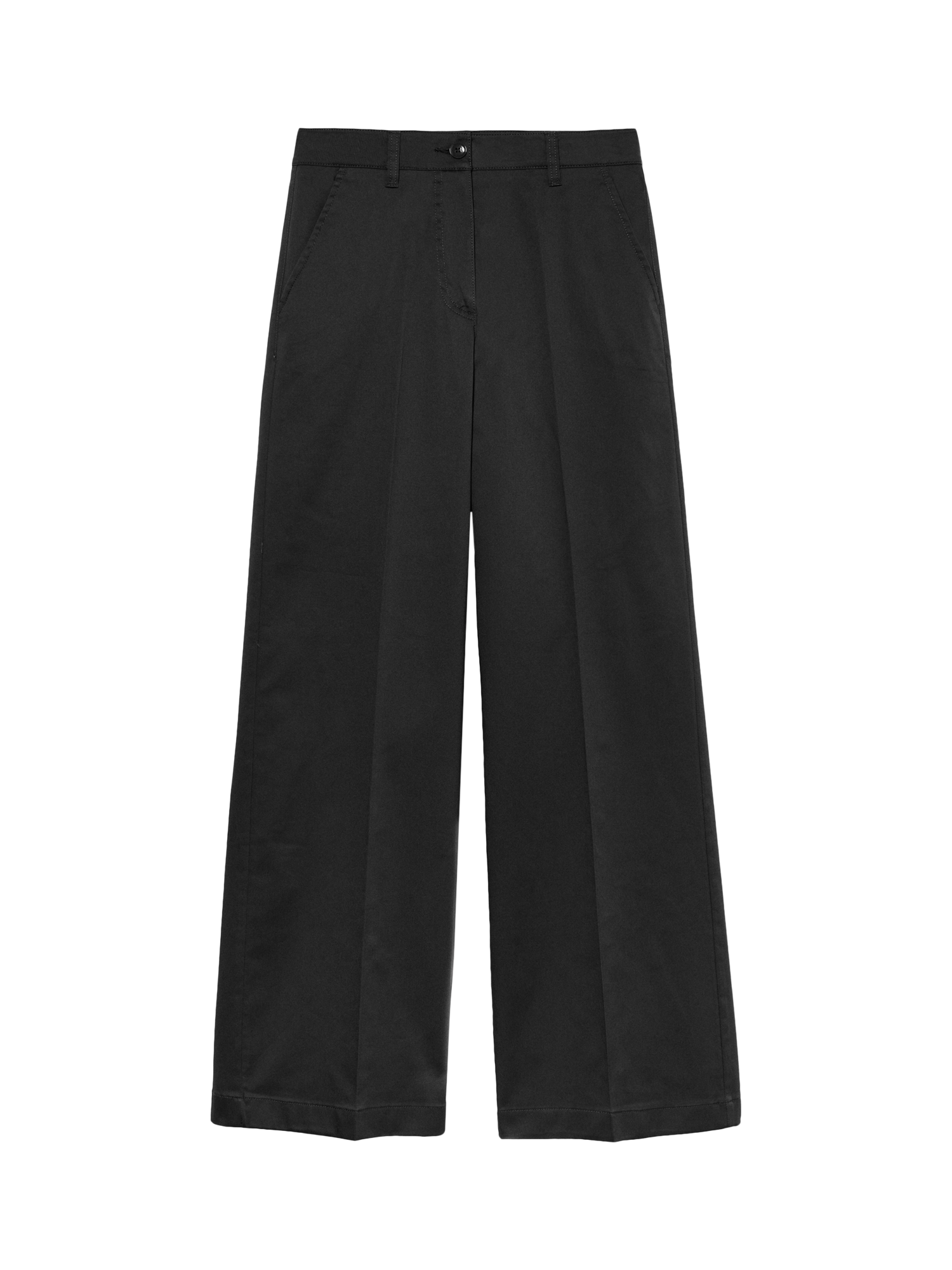 Product image 5 of 5, which shows SISLEY Mid Rise Wide Leg Trousers, Black, 8