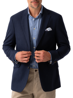 KOY Cashmere Blend Blazer, Blue Navy, Blue Navy